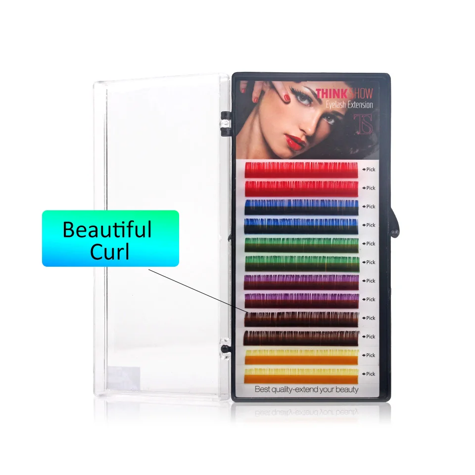 THINKSHOW 12 рядов/чехол для наращивания ресниц Шелкового цвета, высокое качество, индивидуальное наращивание ресниц, косметические инструменты для макияжа