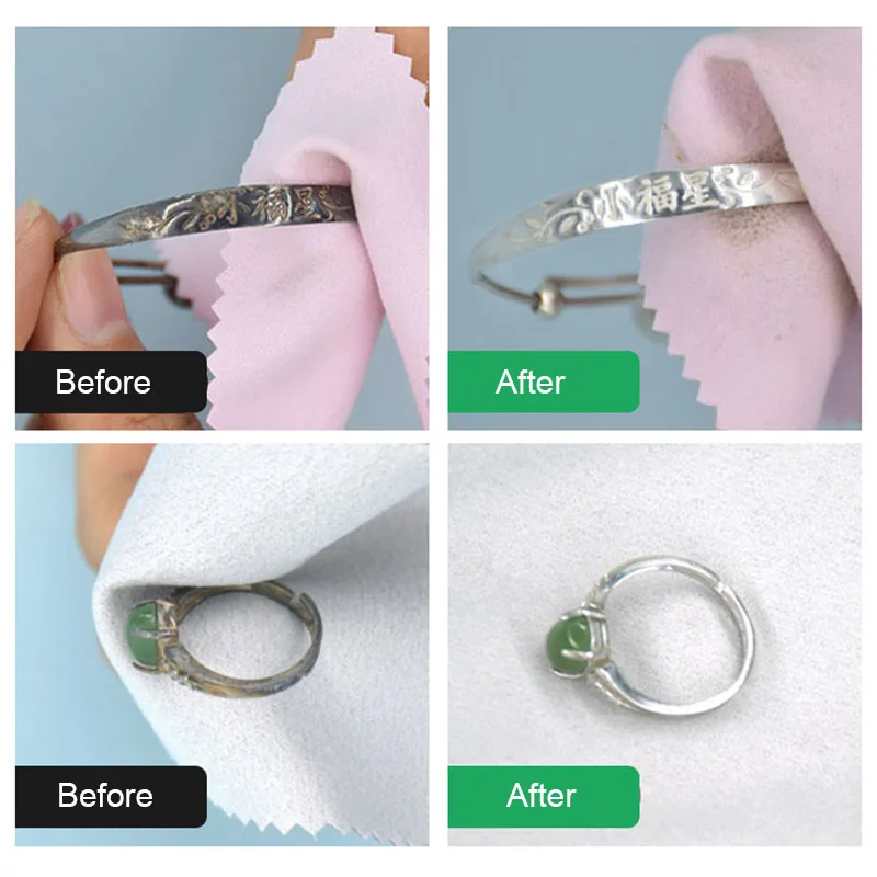 

Jewelry Clean Polish Cloth for Ring Necklace Jewelry Cleaning Tools Glasses Lens Phone Screen Soft Wiping Napkins