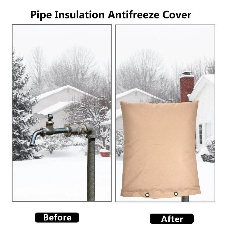 

Winter Outdoor Faucet Freeze Protection Covers Pipe Insulation Bag Extra Long Outside Faucet Sock Thinsulate Insulated