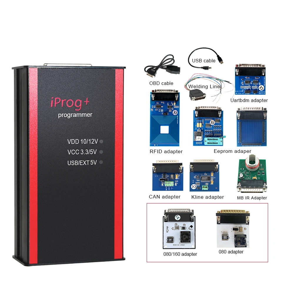 

High Quality iProg+ Iprog Programmer V85 New Year IMMO + Mileage Correction + Airbag 3in1 iProg+ Replace Carprog/Digipro/Tango