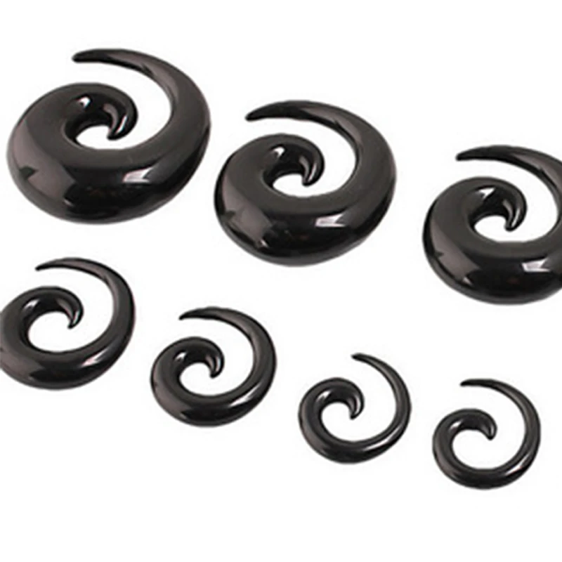 Расширитель отверстия для ушей мужчин женщин ювелирные изделия пирсинга Черная