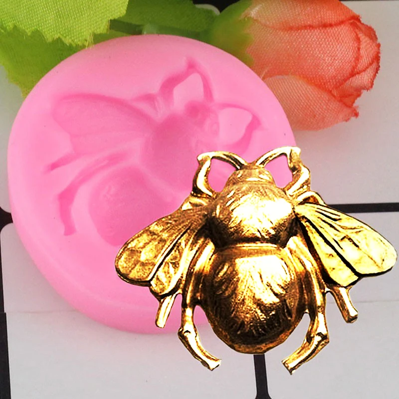 Маленькая пчелка помадка капкейк формы для украшения торта силиконовая форма