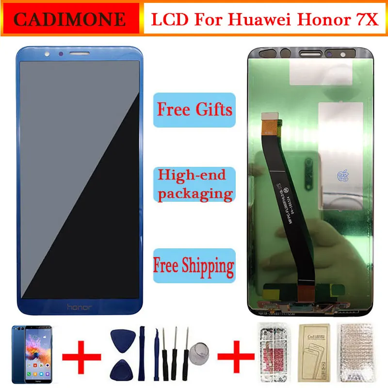 Для Huawei Honor 7X LCD дисплей AAA Качество + рамка Замена сенсорного экрана для BND TL10/AL10/L21