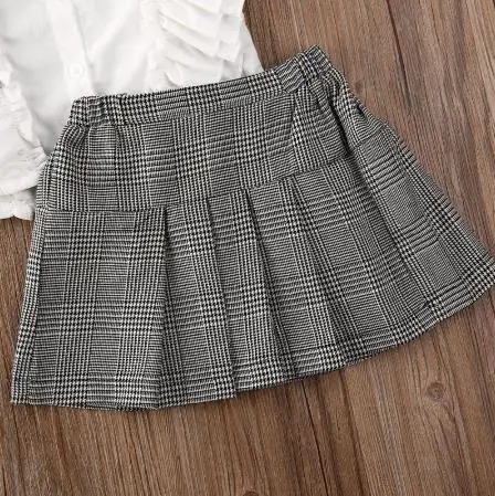 Комплекты одежды для маленьких девочек однобортный Топ без рукавов с оборками +