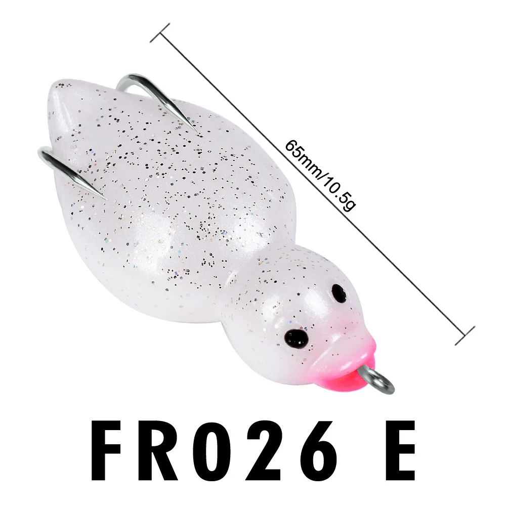 

Double Hide Hook Duck Soft Lure Wobbler For Fly Fishing Crankbaits Top water Frog Carp Bass Fishing Artificial Silicone Bait