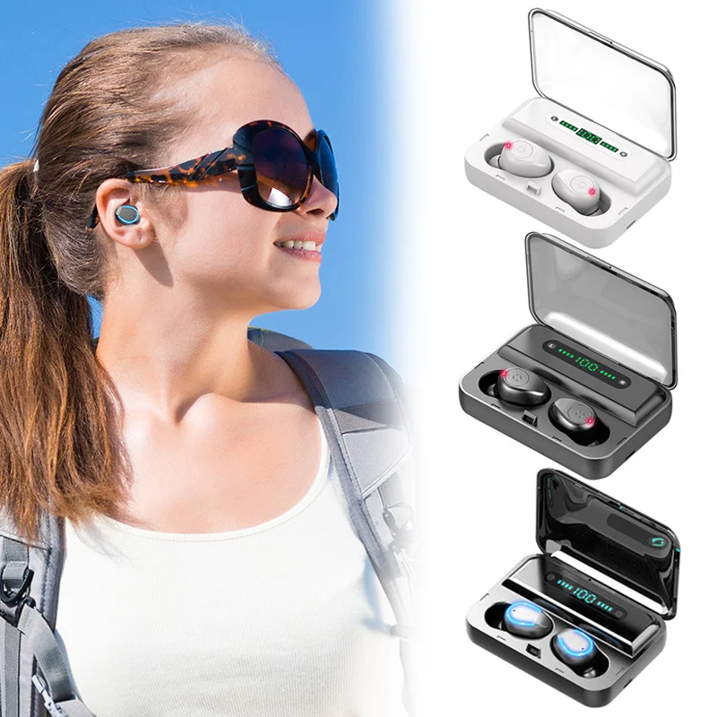 5 0 беспроводные наушники вкладыши с Bluetooth гарнитура портативные для спорта и