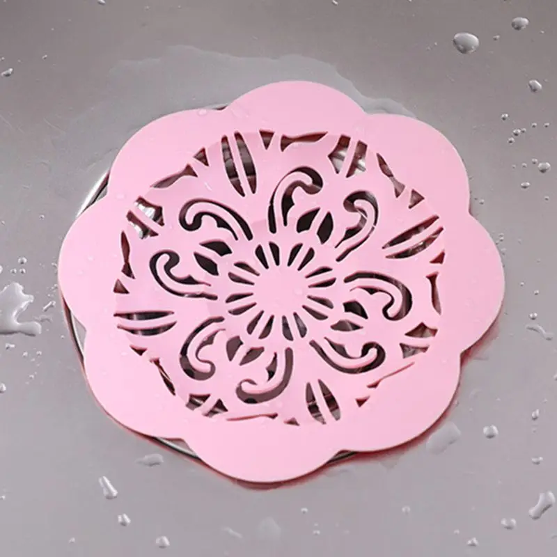

3pcs Flower Hair Catcher Bath Drain Shower Tub Strainer Sink Cover Trap Basin Stopper Filter Bathroom