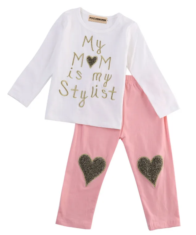 Милая осенняя одежда для маленьких девочек футболка с длинными рукавами и