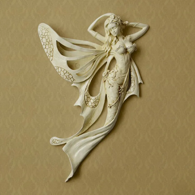 

Европейский ретро Настенный декор в виде ангела, красивое настенное украшение, подвеска для дома, гостиной, крыльца, Настенный декор, украше...