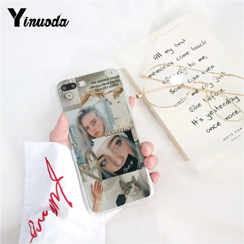 Yinuoda Billie Eilish Красочный милый чехол для телефона iPhone 8 7 6 6S 5 5S SE XR X XS 11 Pro MAX