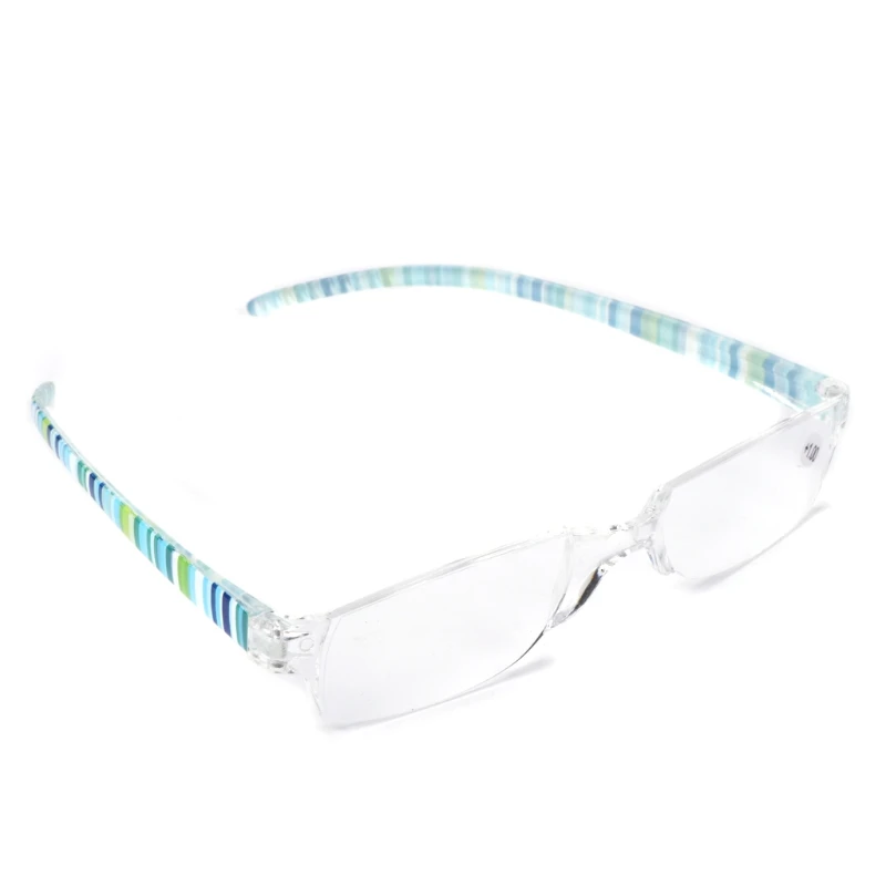

Unisex Striped Reading Glasses Resin Clear Lens Presbyopia Eyeglasses +1.0~+4.0