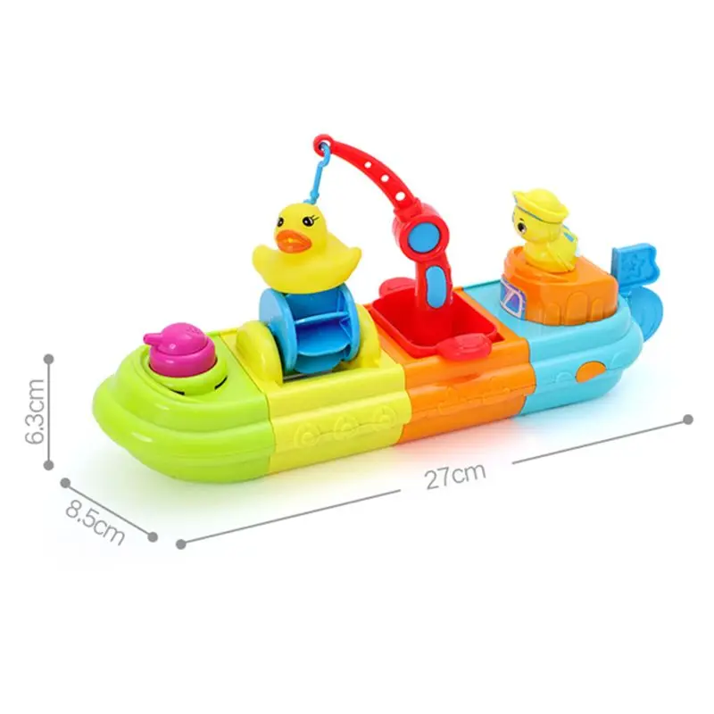 Плавающая игрушка Буксир для ванны желтая утка игр в воде R7RB|Игрушки ванной| |