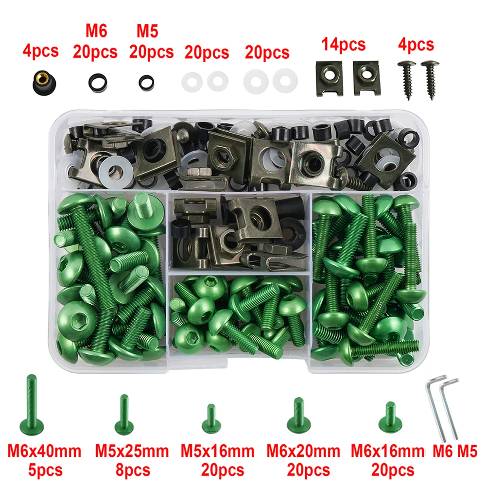 Комплект болтов обтекателя для мотоцикла 177 шт. винтовая гайка KAWASAKI VERSYS 650 NINJA 300 400