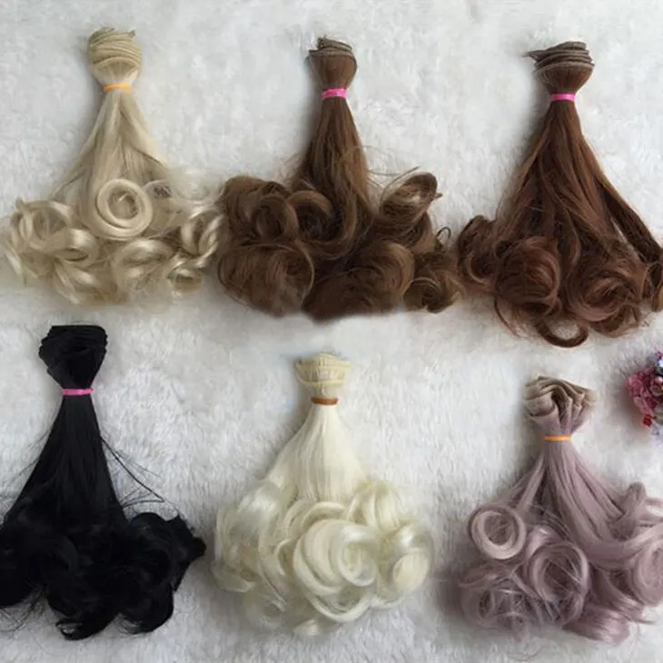 1:3 1:4 1:6 DIY парик шиньон Горячая груша вьющиеся волосы для куклы BJD кукла треков