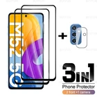 3 в 1, защитное закаленное стекло с черными краями для Samsung Galaxy M52