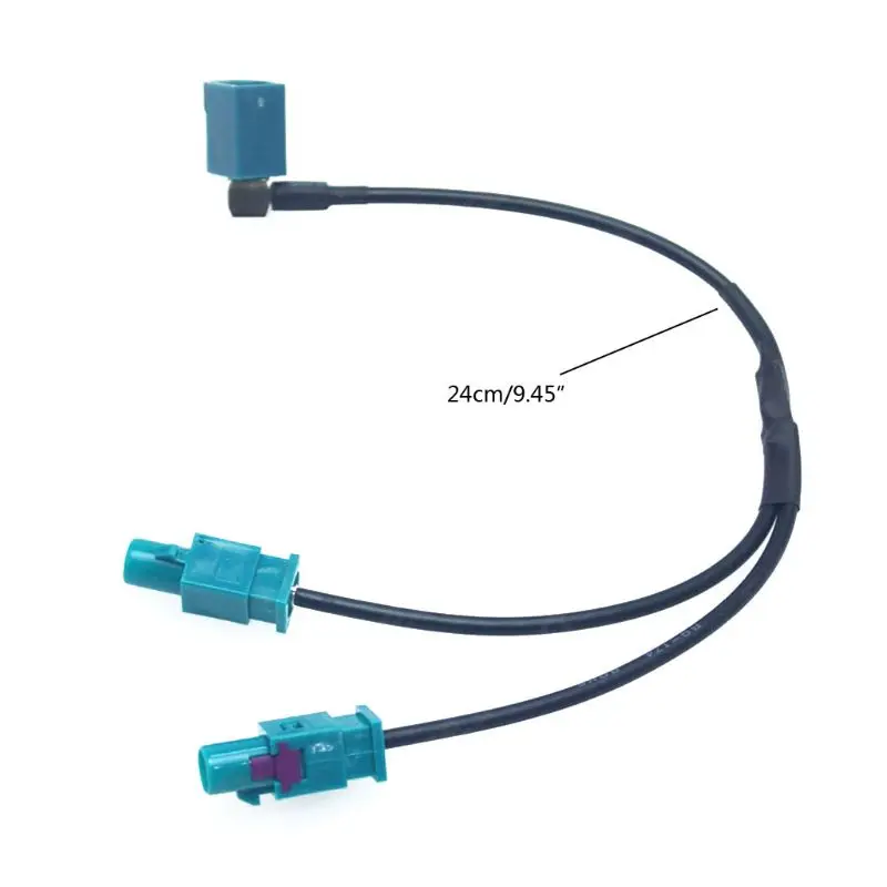 

Dual-Male Fakra Y-Splitter to Female Fakra Antenna Adapter Cable Radio FM Antenna Conversion Line Converter for Car Vehicles