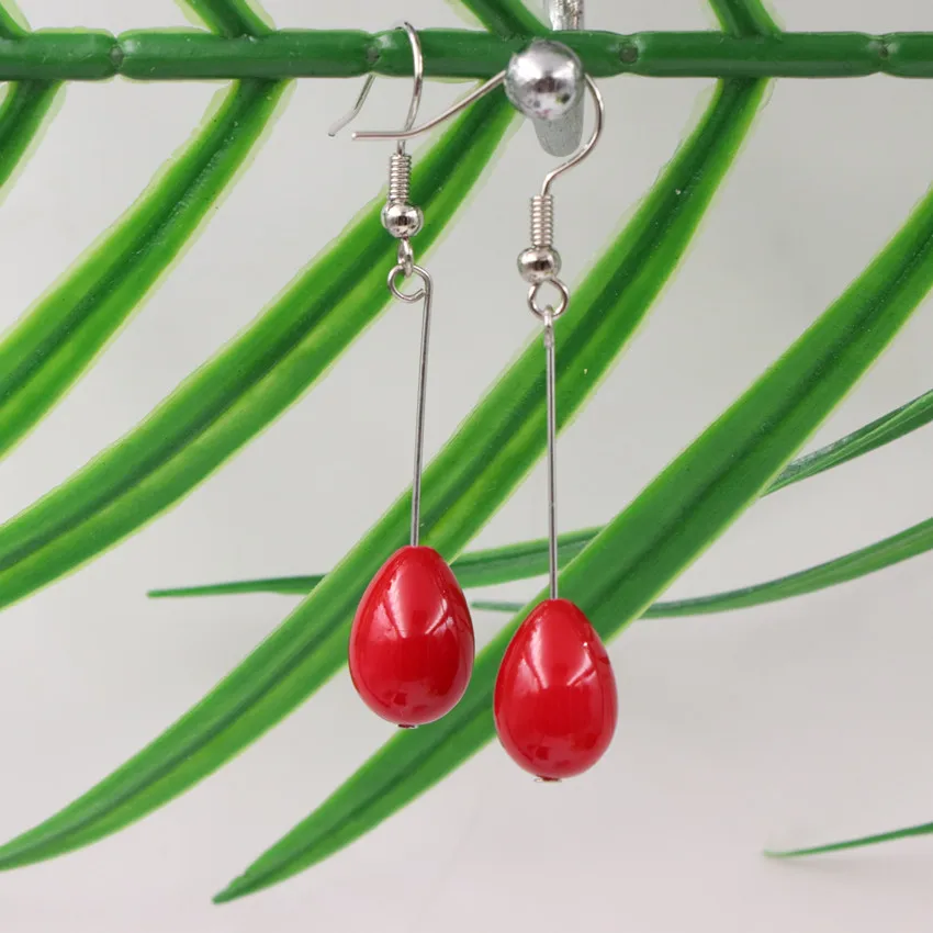 Оптовая продажа цена длинные висячие серьги для женщин Мода в виде капли воды 9x13