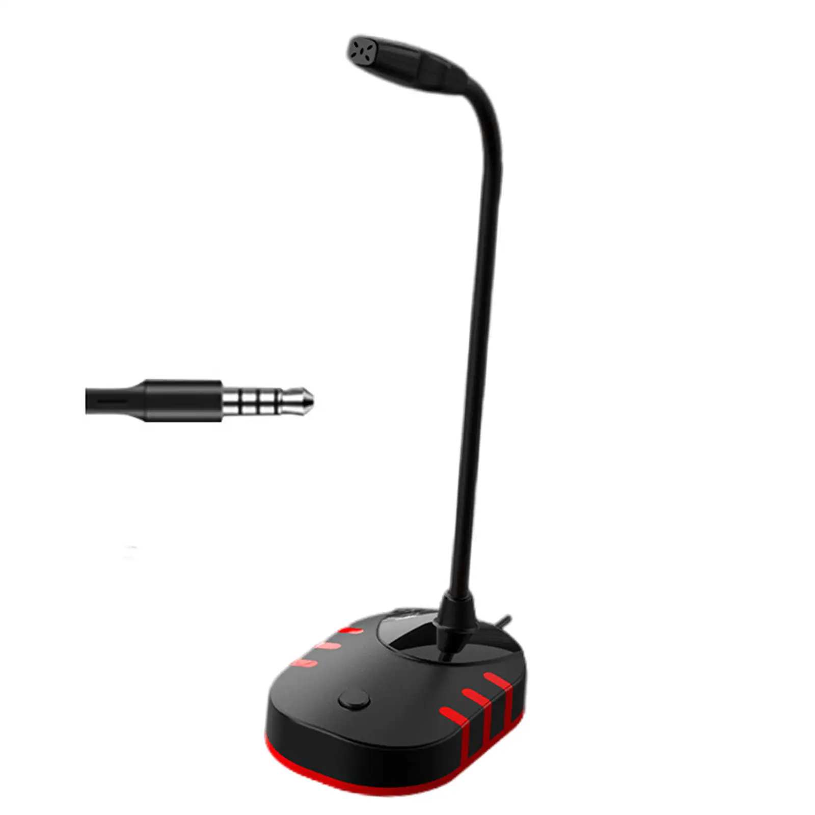 

Подставка игровой микрофон RGB светильник излучающий аудио Plug and Play домашняя запись-3,5 мм