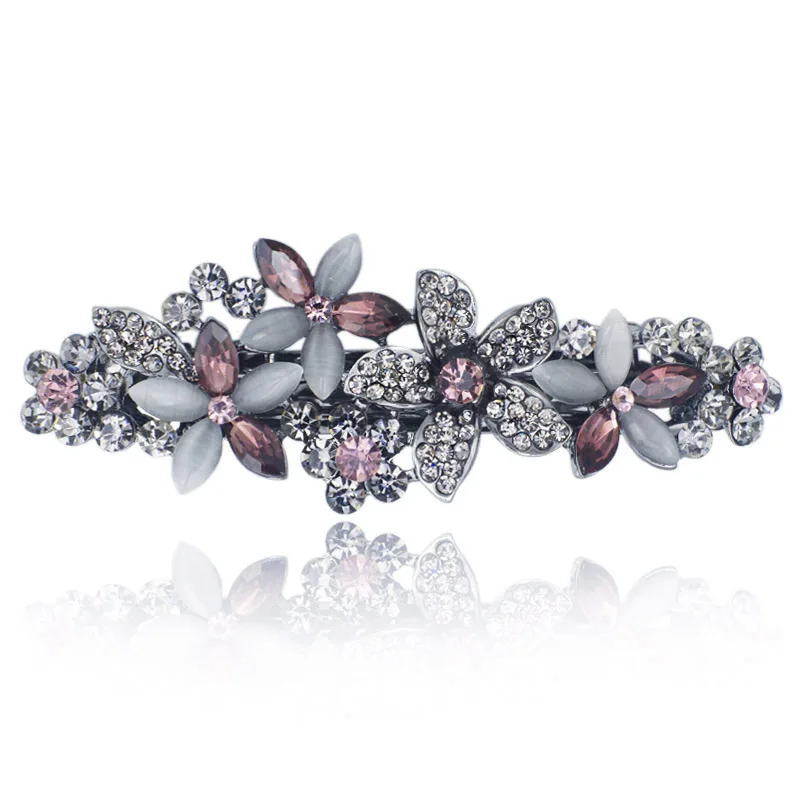 Женская заколка для волос с кристаллами и цветами|Украшения волос| |