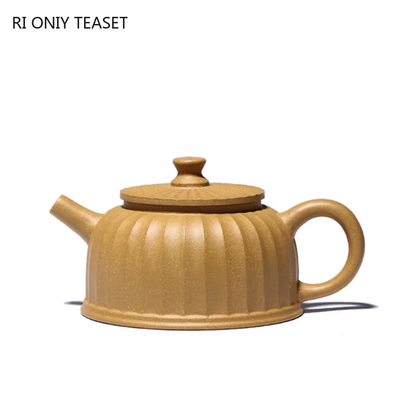 

190 мл Аутентичные Yixing фиолетовые глиняные чайные горшки сырая руда лазурный грязевой полосатый Чайник Китайский Zisha красивый чайник индиви...