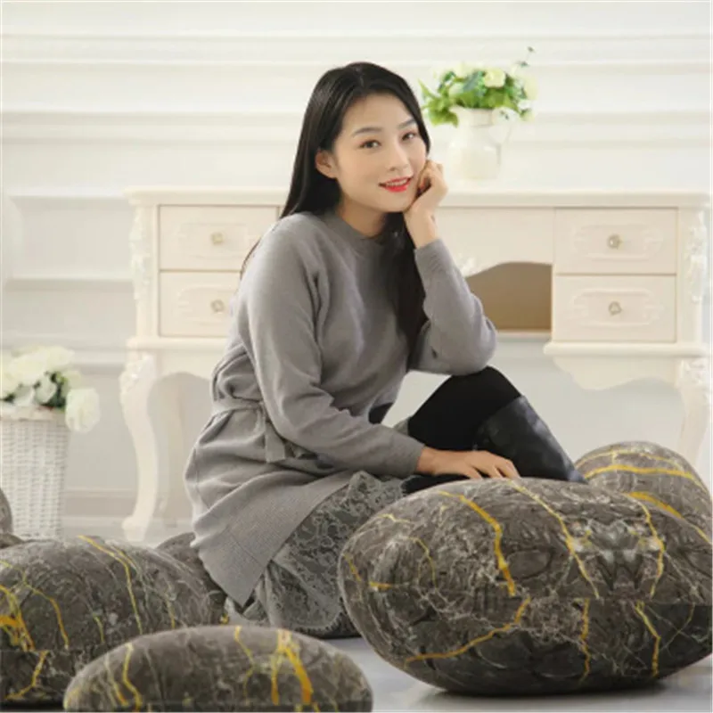 70 см мягкая подушка для дивана каменная с галькой имитация камня реквизита в кино