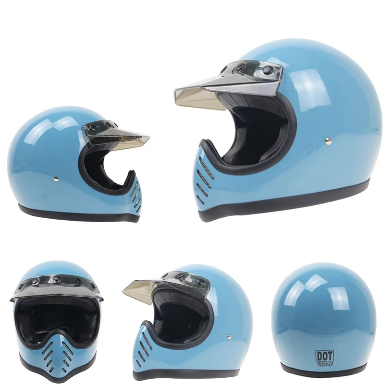 DOT ручной выработки из стекловолокна внедорожный мотоцикл шлем Для мужчин ATV Dirt