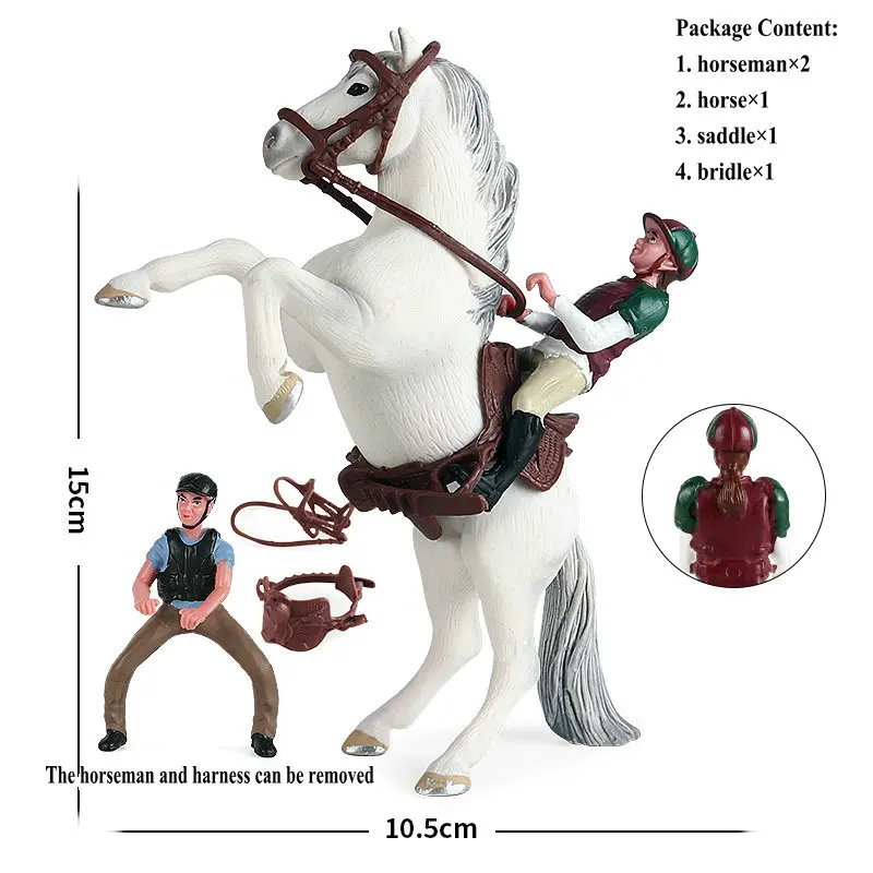 Реалистичные фигурки конского семени 2 шт. + 1 Набор фигурок рыцаря модель