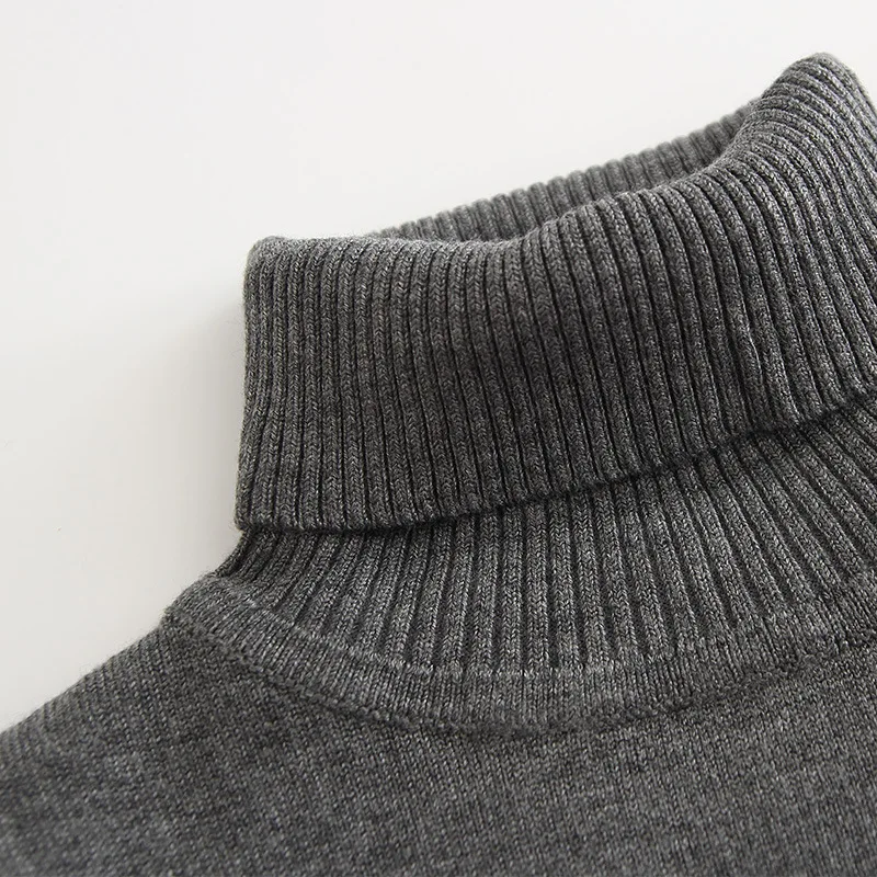 2021 Детский свитер Сезон весна-осень однотонные с высоким воротом для мальчиков и