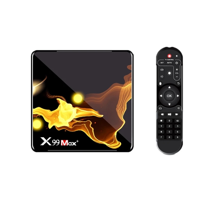 ТВ-приставка X99 Max Plus Android 9 0 четырехъядерный Amlogic S905X3 4 + 32 ГБ Wi-Fi 1000M BT 8K | Электроника