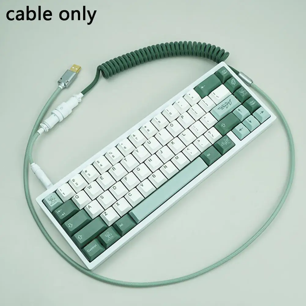 

Handmade Customized Mechanical Keyboard Data Cable For Gmk Theme Sp Keycaps Noah Theme Olive Green Color M3d2