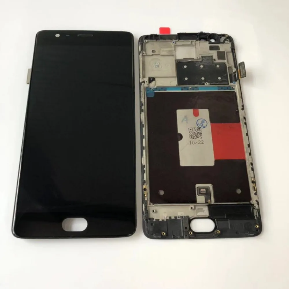 Amoled экран дисплей+ сенсорная панель дигитайзер с рамкой для oneplus three oneplus 3 A3000 A3003 oneplus 3T A3010
