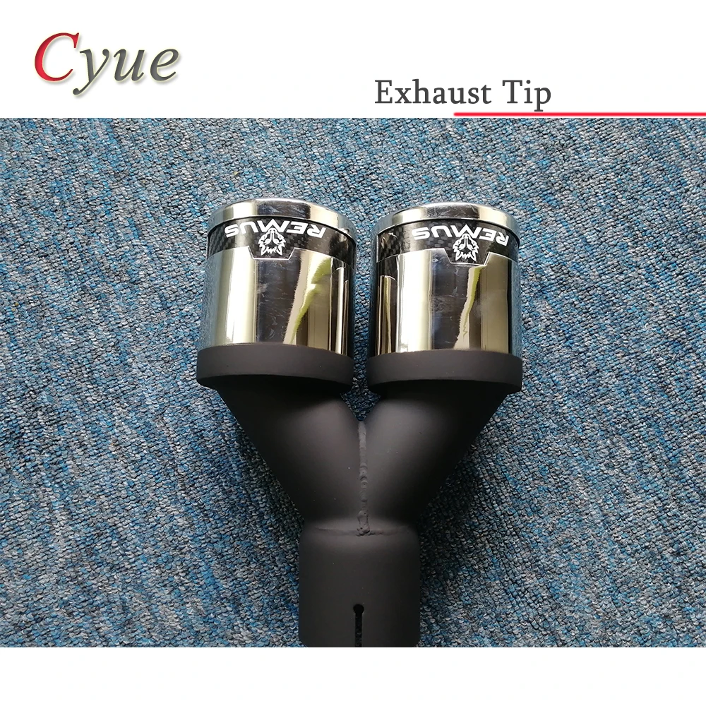1 шт. 304 Нержавеющая сталь Универсальный наконечник выхлопной трубы Ремус