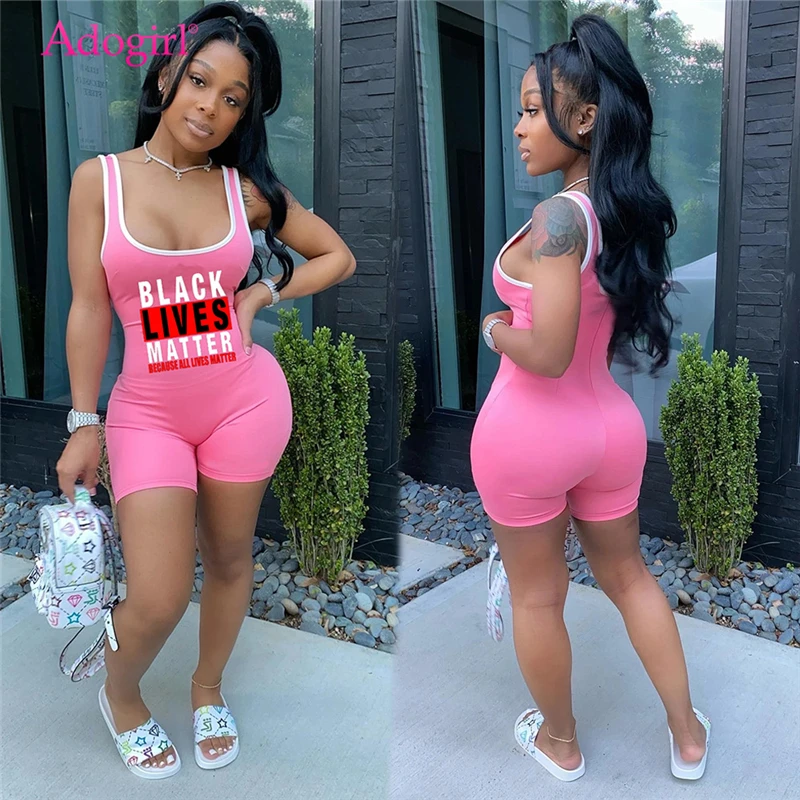 Женский комбинезон без рукавов Adogirl с буквенным принтом в полоску стиле пэчворк