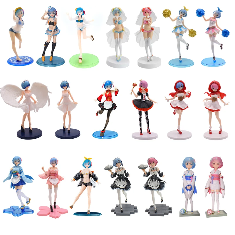 

Японское аниме «Re:Life In A Different World From Zero Kawaii Rem Ram Girl», пижама, экшн-фигурка, ПВХ коллекционные модели, игрушки