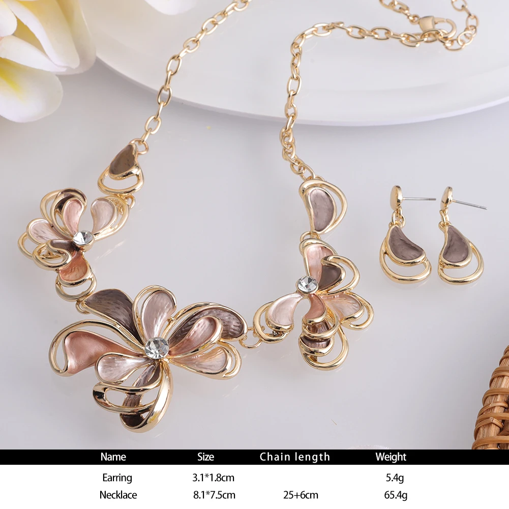 Наборы ожерелий MeiceM с розой для женщин Новое поступление 2021 ожерелья-подвески