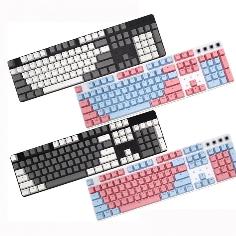 

Universal 104Pcs Key PBT Keycaps OEM Dual Colors Backlight Key Caps Keycaps Replacement Mechanical Keyboard Accessory