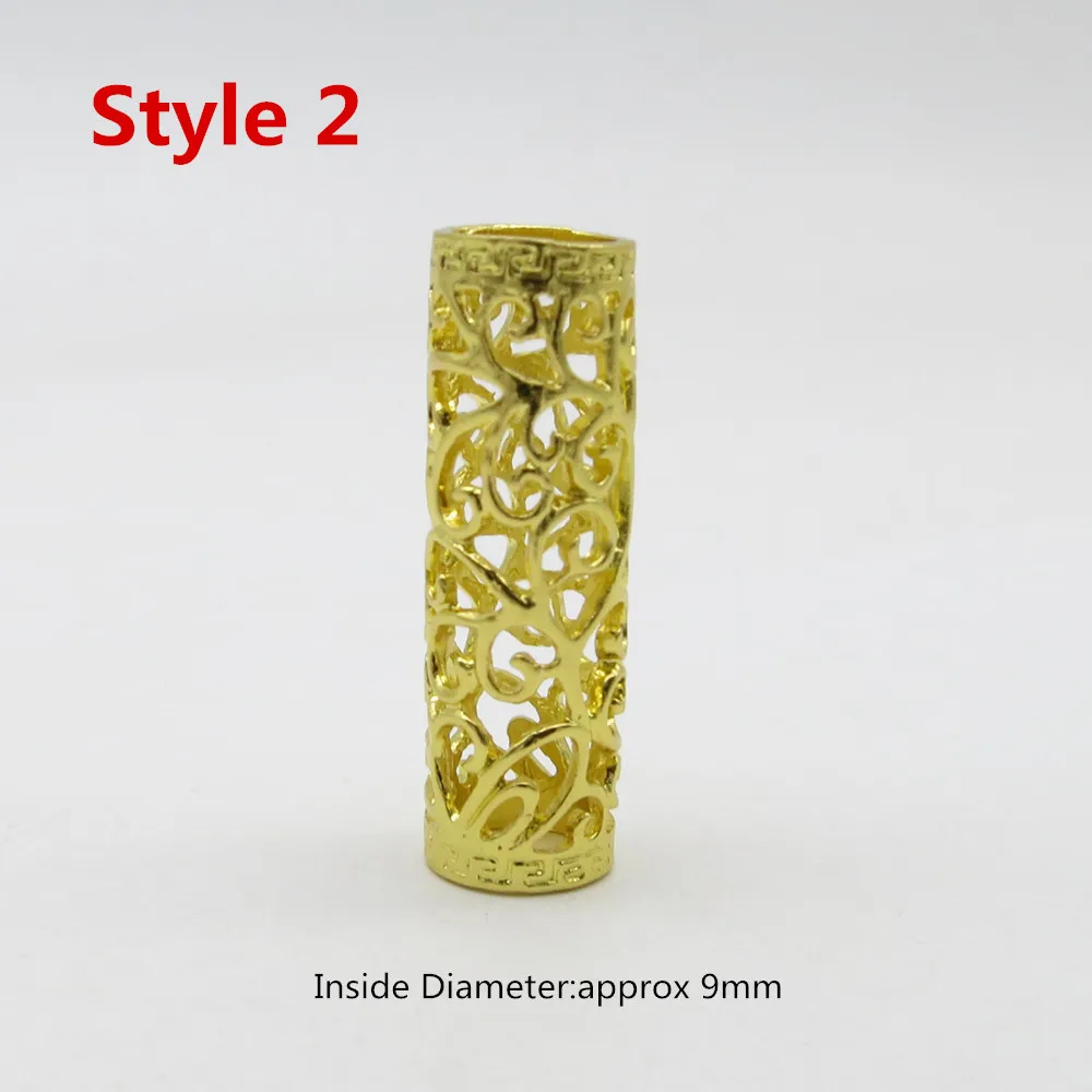 1 шт./2 шт. золотистые металлические длинные волосы оплетка страх Дред бусины