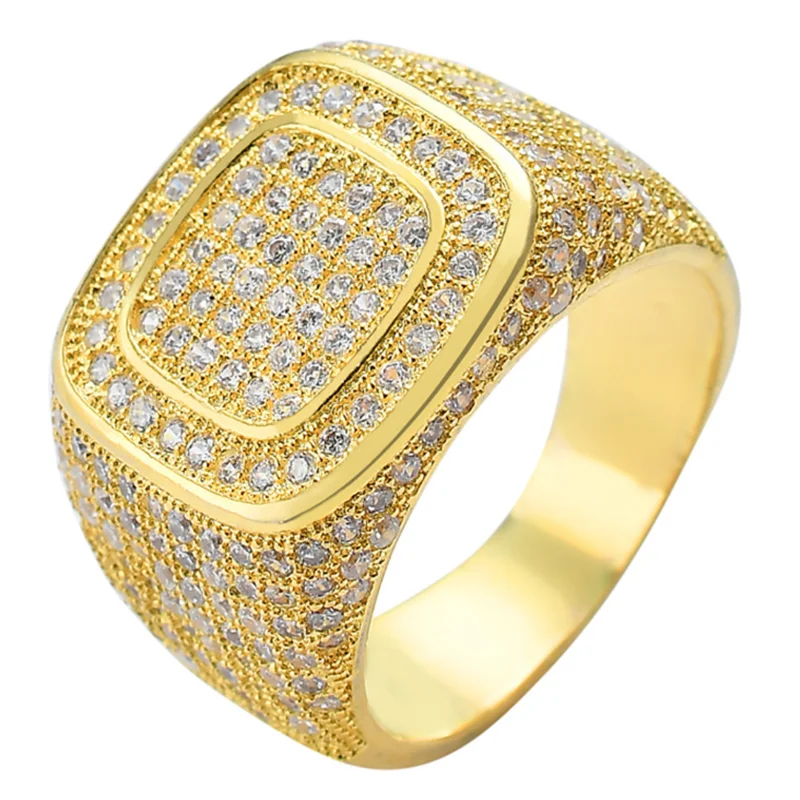 

New Couple Jewelry Hip Hop Couple Full AAA Cubic Zirconia Men Women Ring Party For Gift