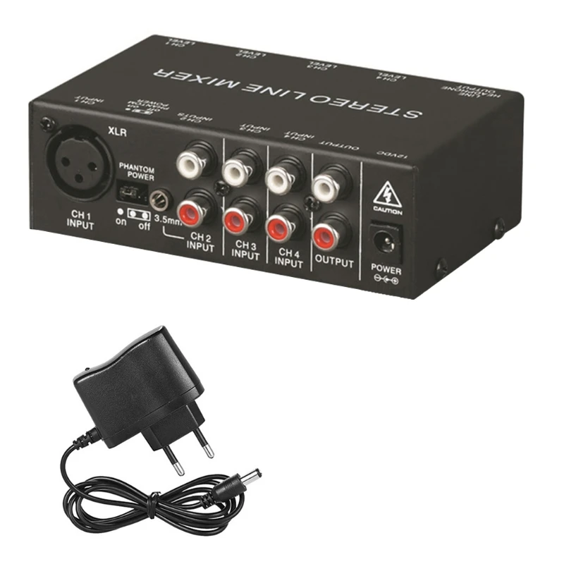 MX500 мини стерео микрофон миксер Rca 5-канальный маленький диспенсер для прямой