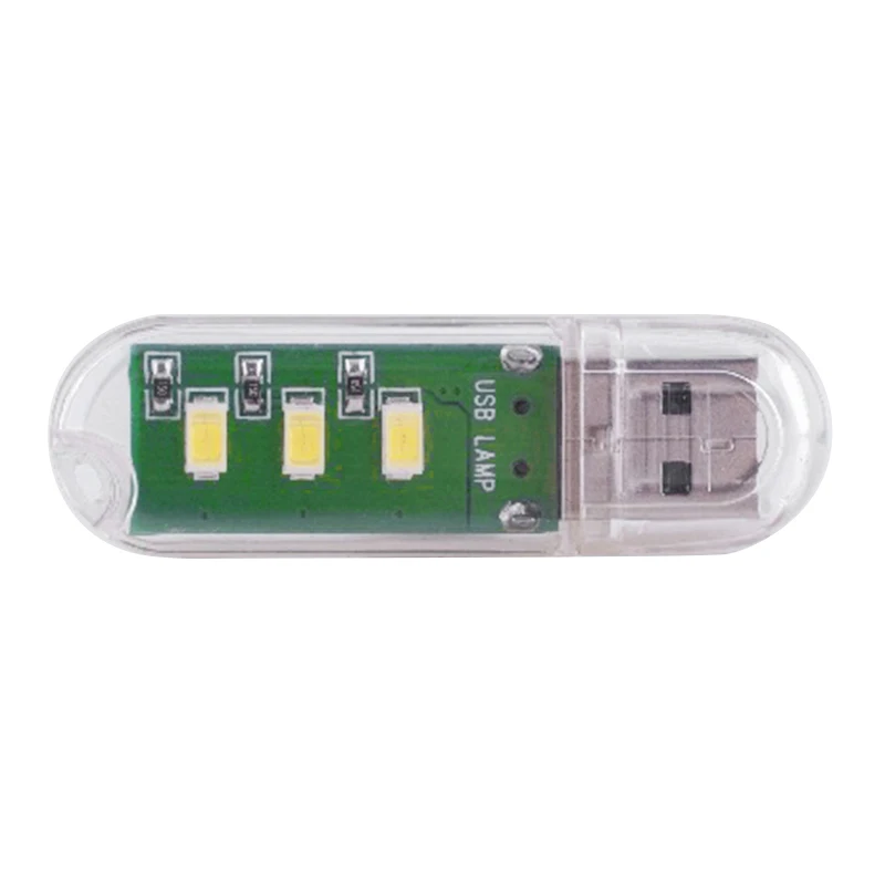 Светодиодная мини лампа с питанием от USB 5 в пост. Тока 3 светодиода|Лампы для