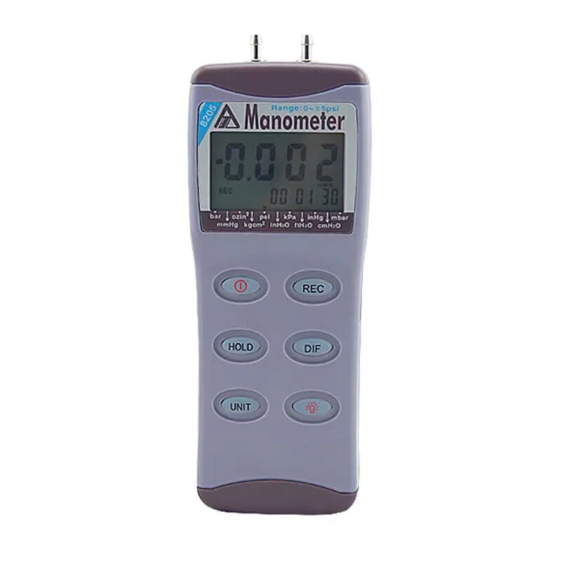

Цифровой манометр AZ8205, тестер цифрового дифференциального давления, 0-5psi, RS232, выходной сигнал