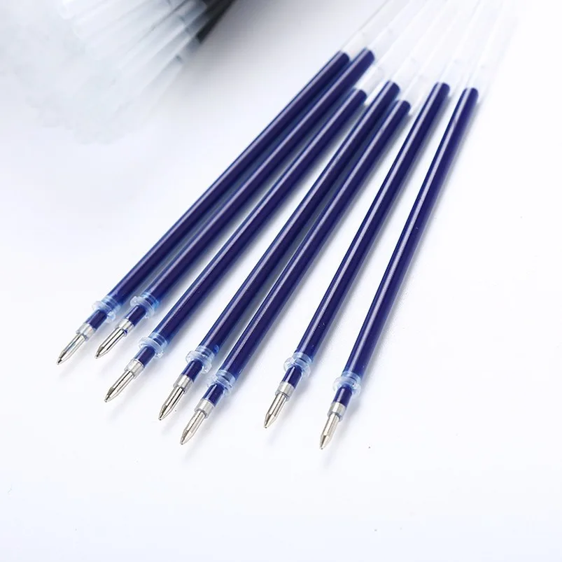 100 Pcs gel ink High Quality gel Pen refills Core Optional Syringe Head Water Pen Core Kawaii School Pens for School