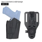 Тактическая кобура Kydex для пистолета Glock 171919X45G-X300, фонарик, страйкбол, чехол для пистолета, кобура, ремень, быстроразъемный адаптер для переноски