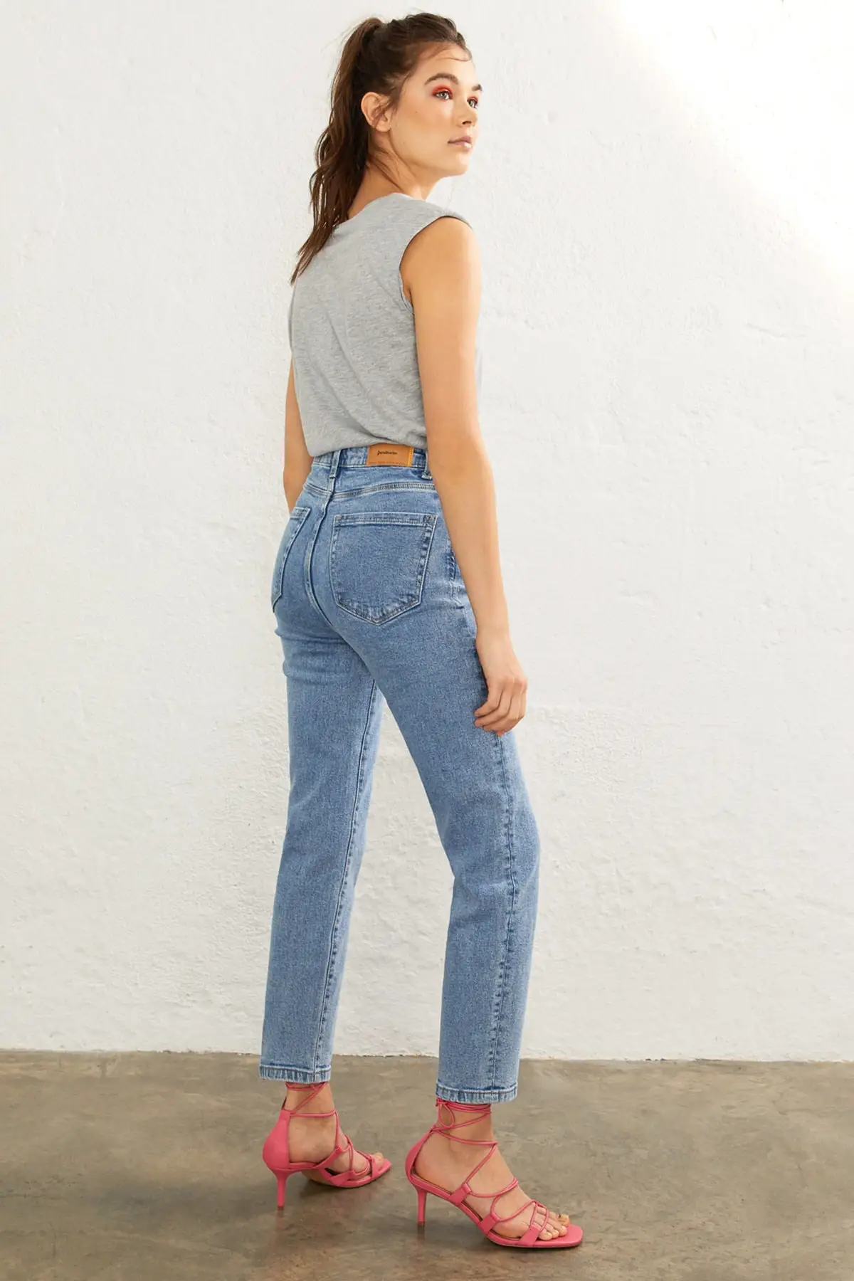 

Women's Blue Jeans Slim Fit Mom Women Jeans 2021 Fashion