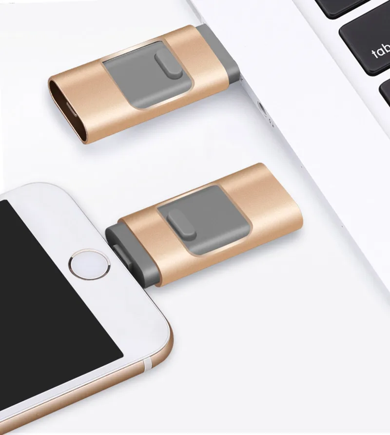 Флэш-накопитель USB для iPhone X / 8/7/7 Plus / 6 / 6s / 5 / SE / ipad OTG Pen Drive HD Picture Stick 16 ГБ 32 ГБ 64 ГБ 128 ГБ Плюс DIY ЛОГОТИП и DJ Music Pendrive USB 3.0 и Dropshipping