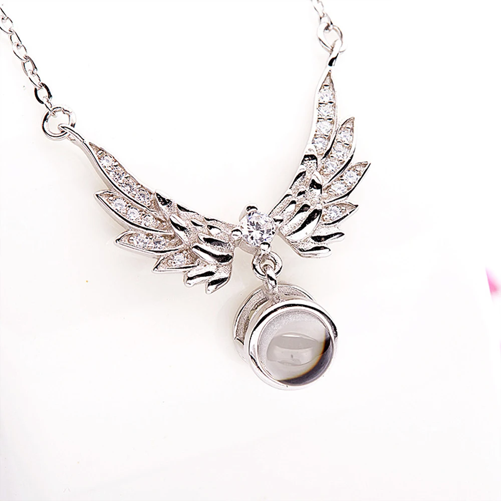 Ожерелье с подвеской в виде крыльев дьявола и ангела цепочка на ключицы