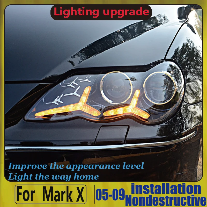 Car Styling for Toyota Reiz Mark X LED Headlight 2005-2009 Headlights LHD OR RHD | Assembly