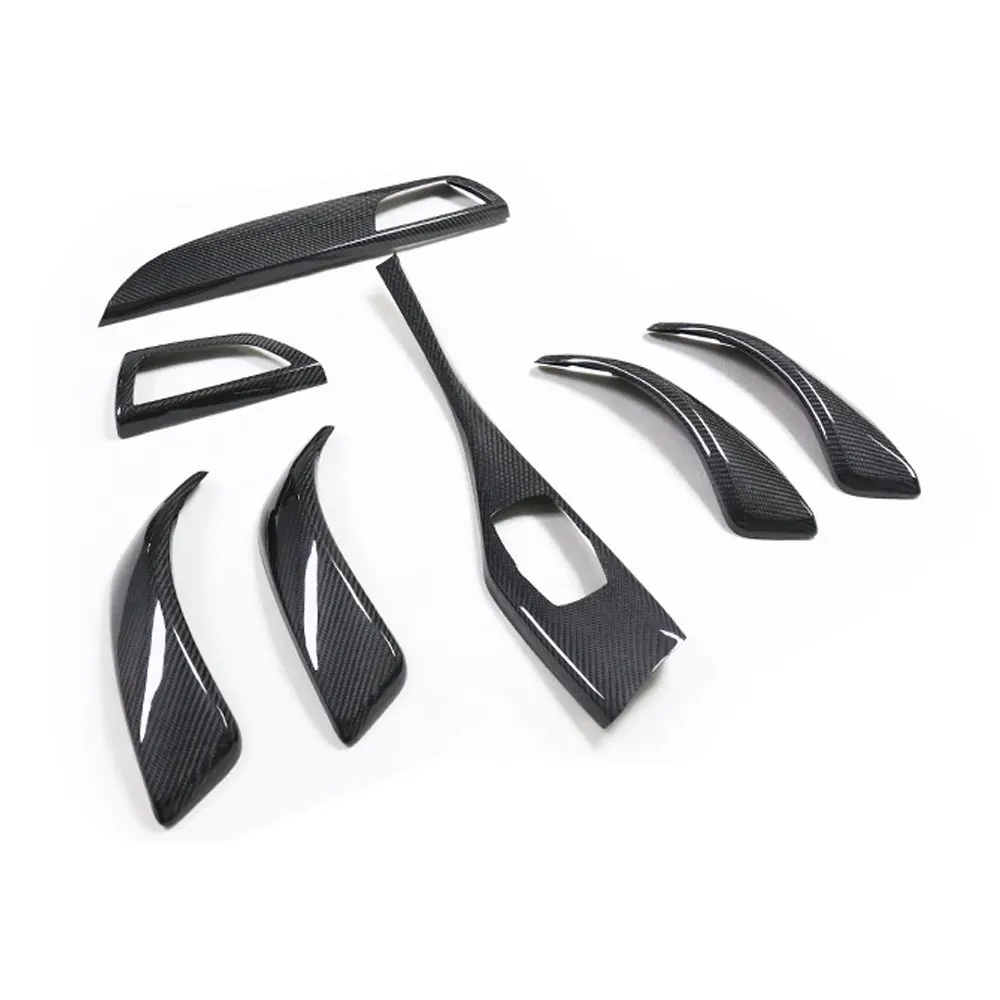 

7 Pcs / Lot For BMW F20 1 2 Series 118i 120i M135i 220i 225i M240i Carbon Fiber Control Panel Air Outlet Interior Door Handle