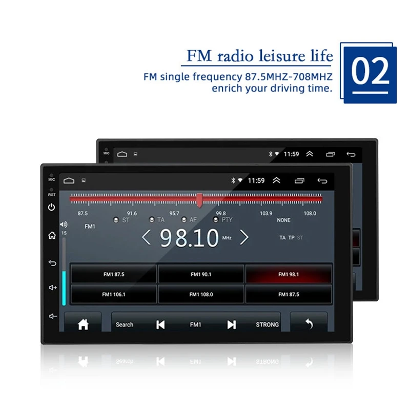 

7 Inch Universal Android 8.1 Car MP5 Player Multimedia Radio WIFI Bluetooth Quad Core with GPS Mirror-Link(4LED Camera)