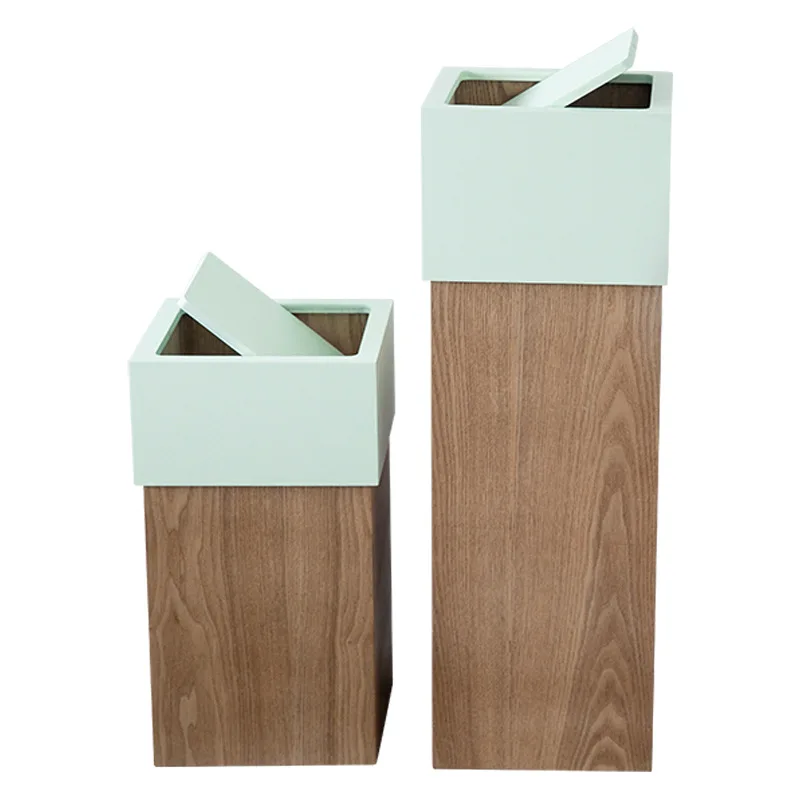 Ins в скандинавском стиле домашний декор деревянный мусорный бак для гостиной